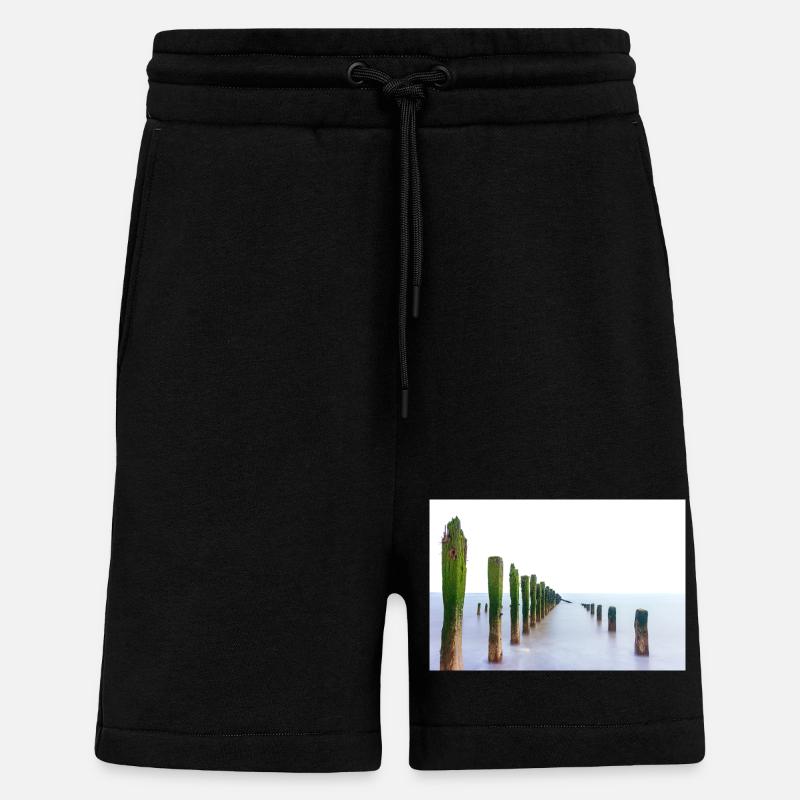 Point d’éjection d’exposition longue - Short bio décontracté fabriqué en UE - SOLID BLACK