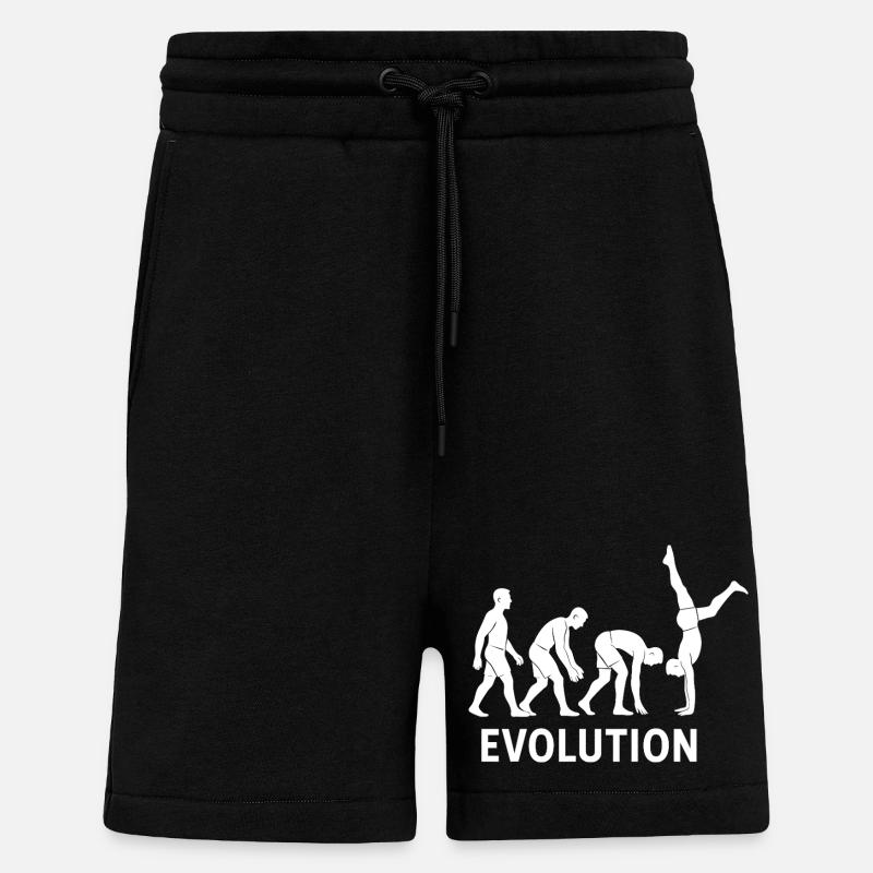 Calisthenics Evolution Fitness-Studio-Training - Shorts - made by SPREAD - SOLID BLACK