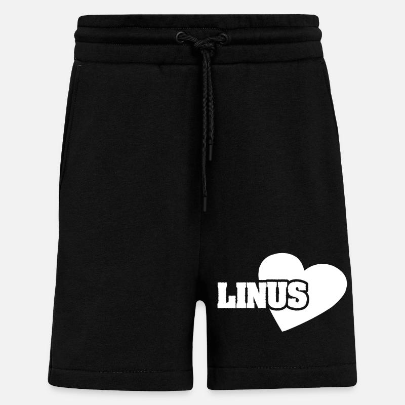 Linus comme l'or - Short bio décontracté fabriqué en UE - SOLID BLACK