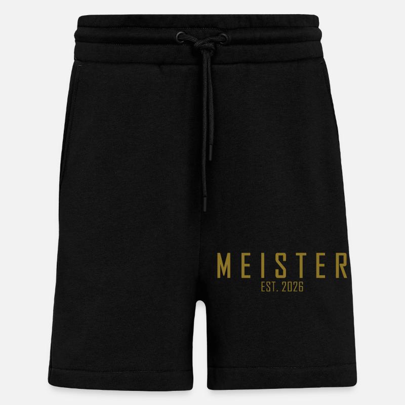 Master est. 2026 - Short bio décontracté fabriqué en UE - SOLID BLACK