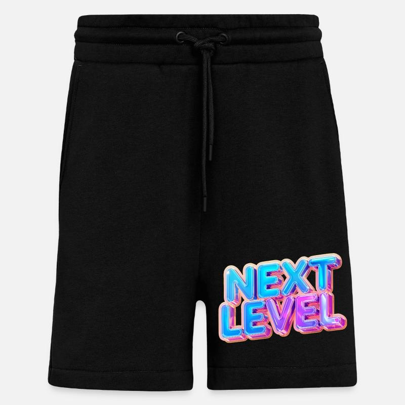 3D-Text der nächsten Stufe – mutiges Verlaufsdesign - Shorts - made by SPREAD - SOLID BLACK