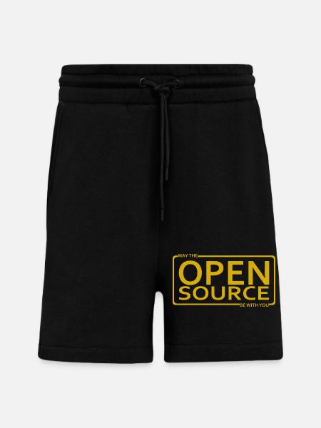 Que l’Open Source soit avec vous - Short bio décontracté fabriqué en UE - SOLID BLACK