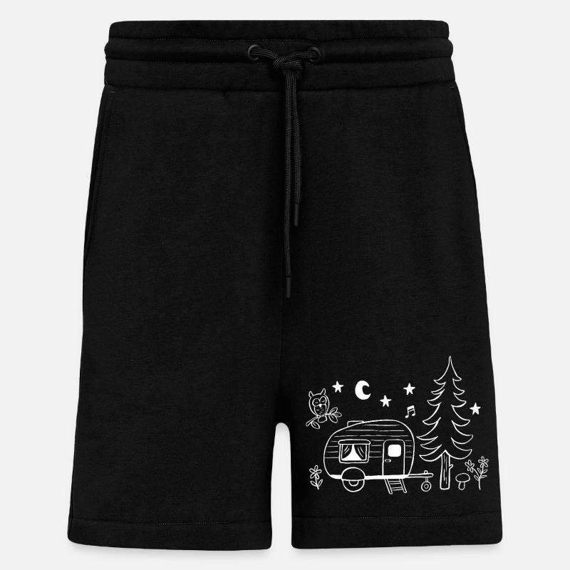 Camping in the forest - Shorts - made by SPREAD - SOLID BLACK