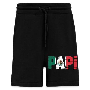 Daddy Mexico Flag – Proud Father in Latino Style - Shorts - made by SPREAD - SOLID BLACK - Front