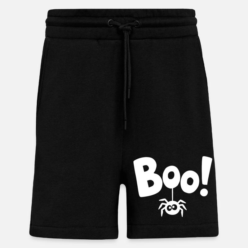 BOO! Funny Spider Statement Saying - Shorts - made by SPREAD - SOLID BLACK
