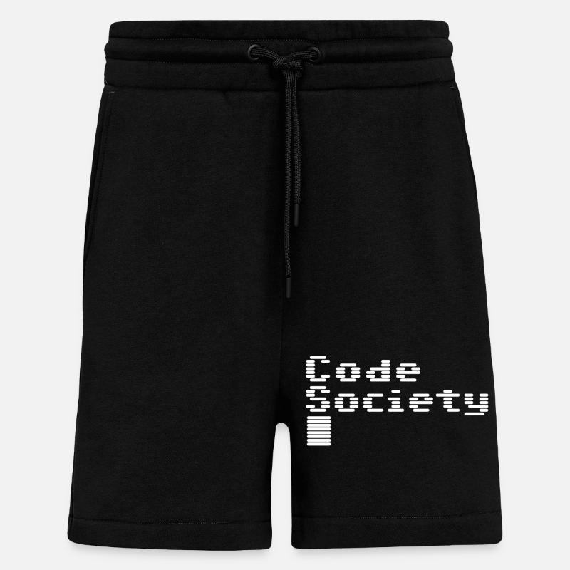 Code Society - Short bio décontracté fabriqué en UE - SOLID BLACK