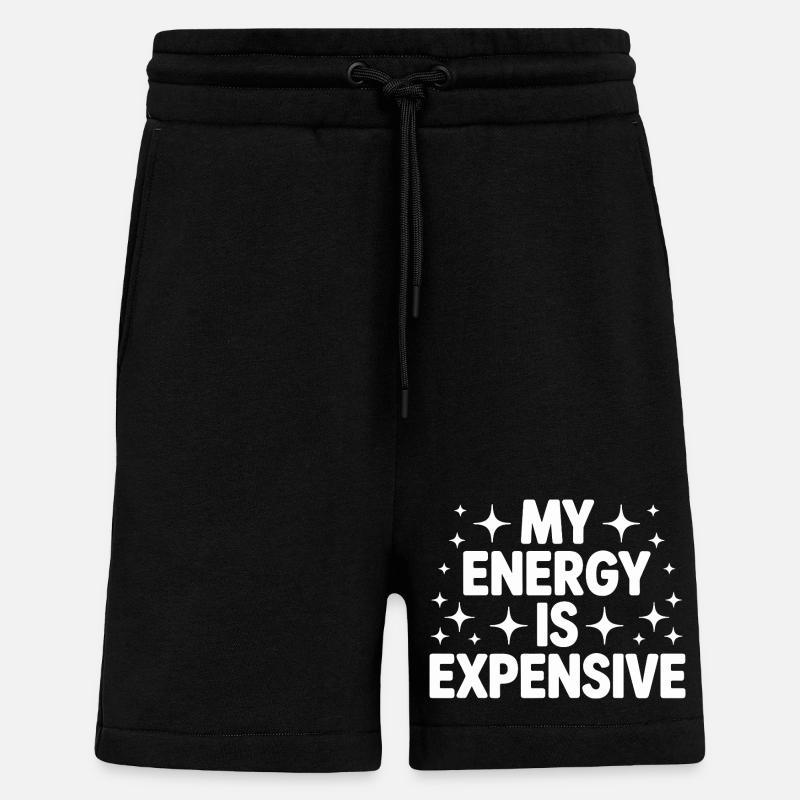 Mon énergie est chère - Short bio décontracté fabriqué en UE - SOLID BLACK
