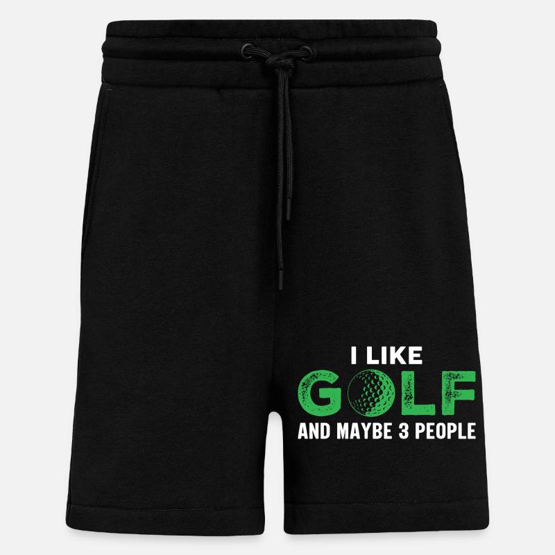 golfe - Short bio décontracté fabriqué en UE - SOLID BLACK