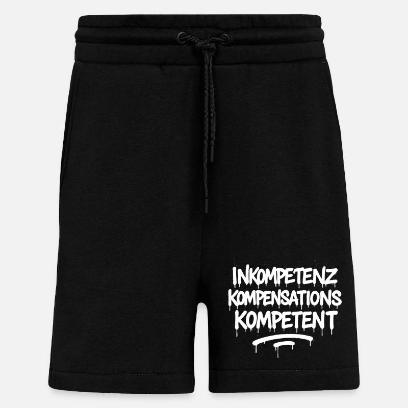 Incompetence Compensation Competent – Competence - Shorts - made by SPREAD - SOLID BLACK