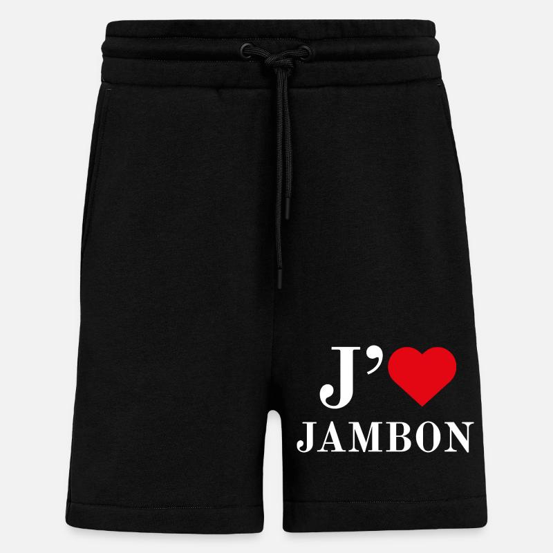 Ham Love Typography - Shorts - made by SPREAD - SOLID BLACK
