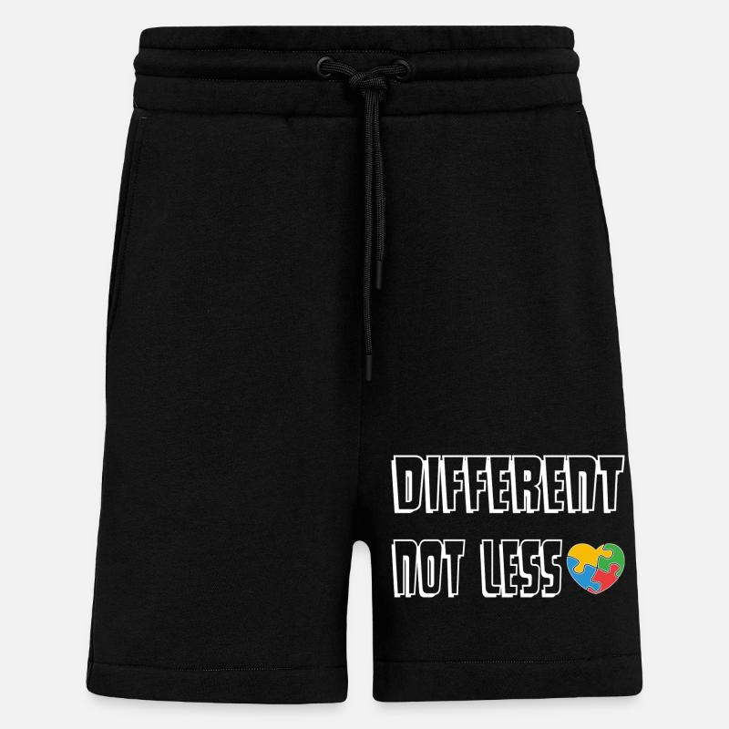 Be Different Heart Puzzle - Short bio décontracté fabriqué en UE - SOLID BLACK