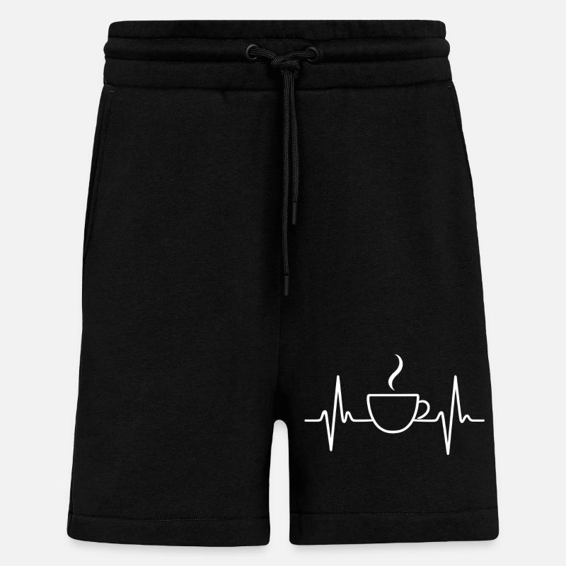 Kaffee Herzschlag - Shorts - made by SPREAD - SOLID BLACK