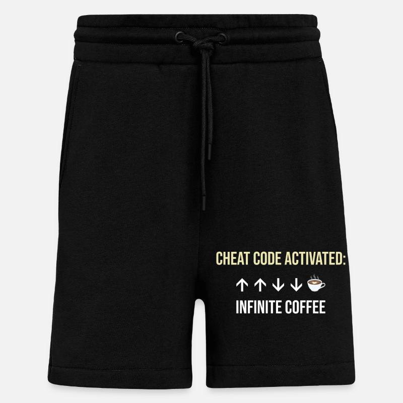 Infinite Coffee Active Cheat Code - Shorts - made by SPREAD - SOLID BLACK