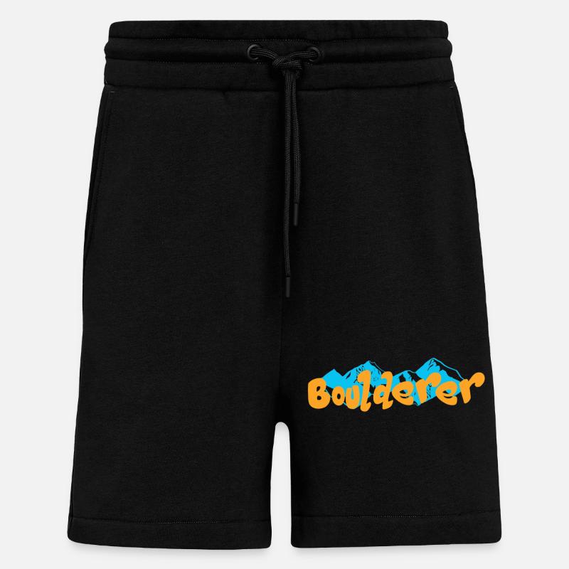 Bloc Boulderer - Short bio décontracté fabriqué en UE - SOLID BLACK