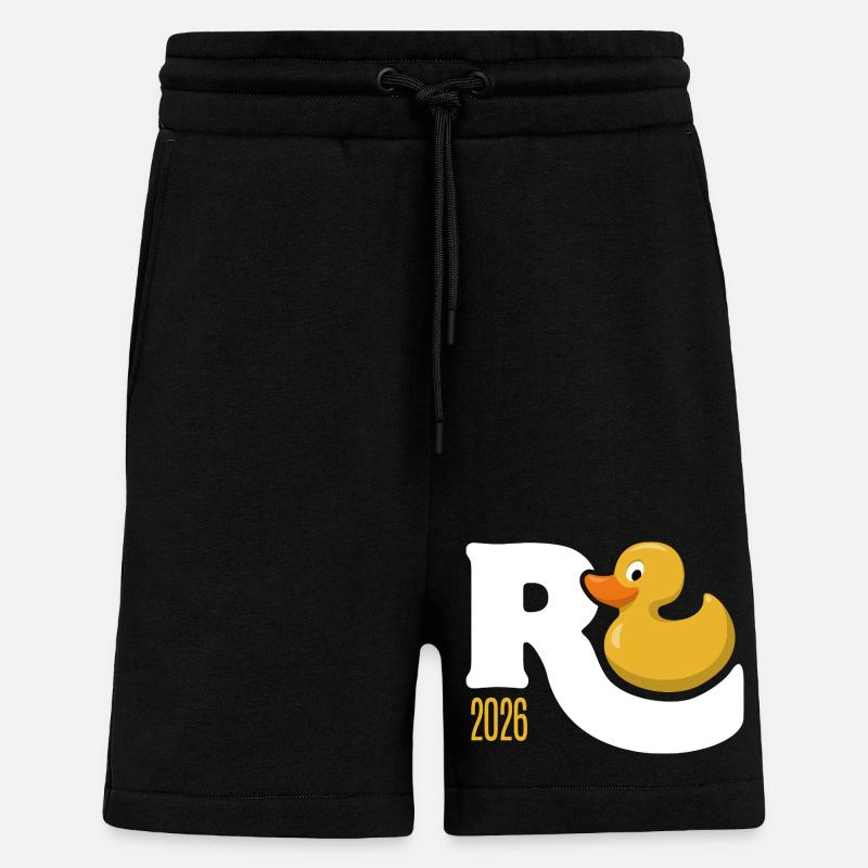 Gummiente Rente 2026 - Ruhestand - Pension - Shorts - made by SPREAD - SOLID BLACK