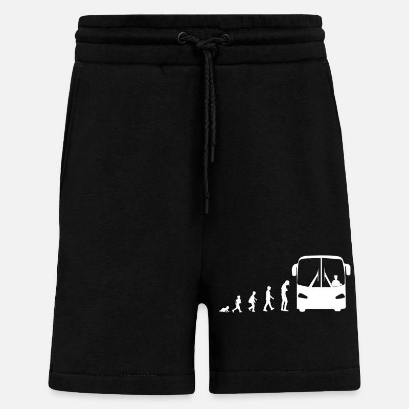 Evolution vom Baby zum Busfahrer - Shorts - made by SPREAD - SOLID BLACK