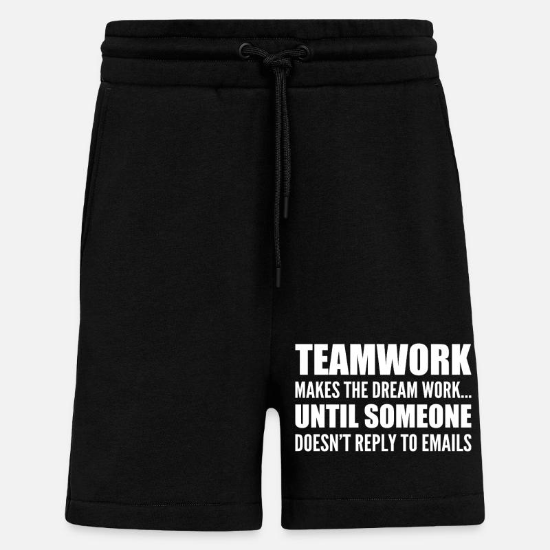 Teamwork... without email response - Shorts - made by SPREAD - SOLID BLACK
