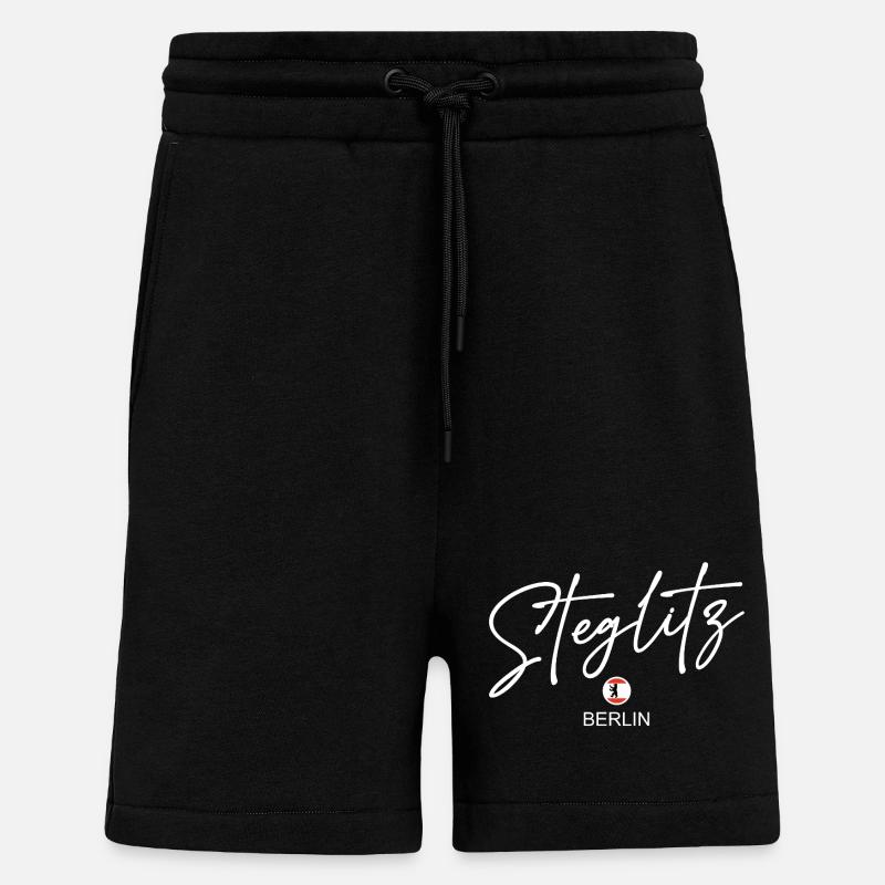 Steglitz - Berlin Flag - Berlin Bear - Shorts - made by SPREAD - SOLID BLACK