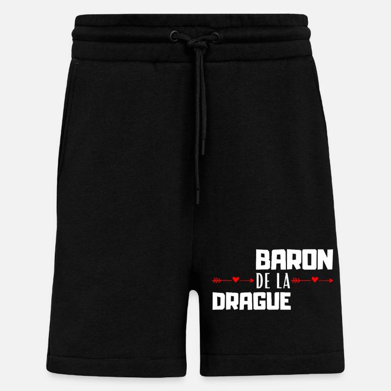 Baron de la Drague - Short bio décontracté fabriqué en UE - SOLID BLACK