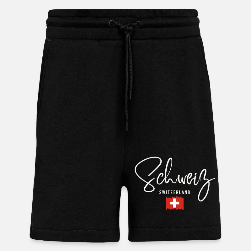 Hergestellt in der Schweiz, Schweizer Stolz - Shorts - made by SPREAD - SOLID BLACK