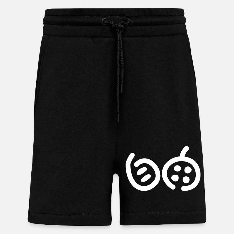 Japonais pour « liberté » – Blanc - Short bio décontracté fabriqué en UE - SOLID BLACK