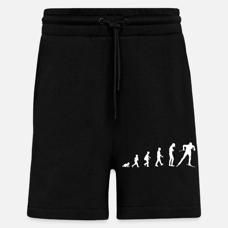 Développement du bébé au skieur - Short bio décontracté fabriqué en UE - SOLID BLACK