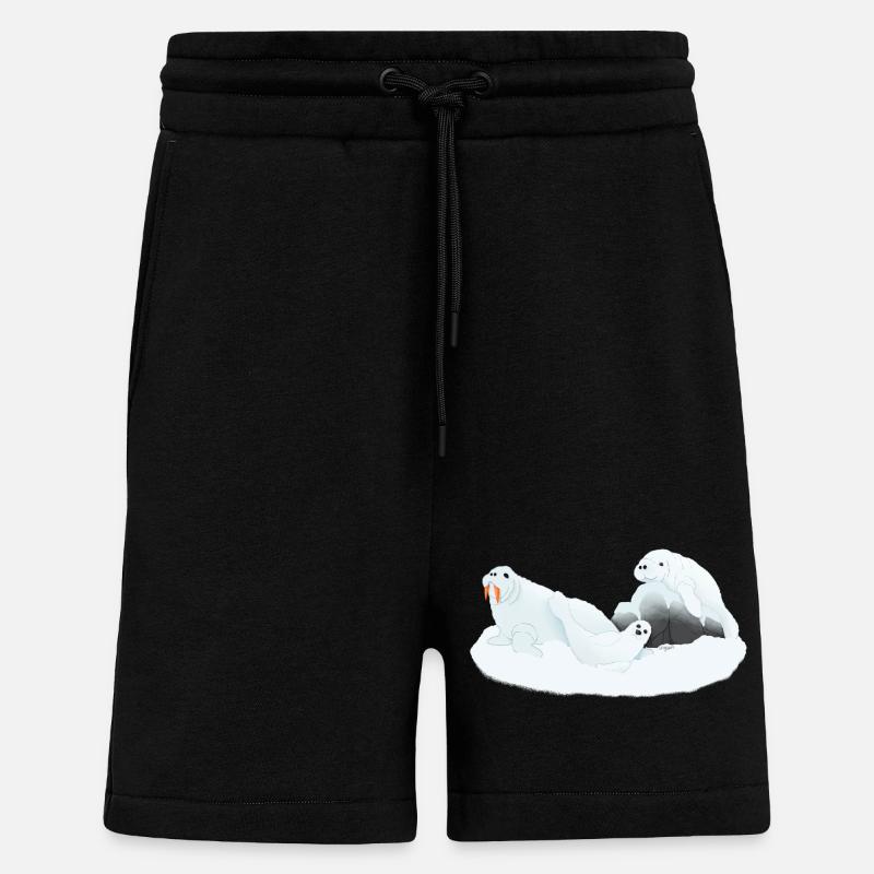 Tazz Talks | Arctic Slumber Seals - Shorts - made by SPREAD - SOLID BLACK