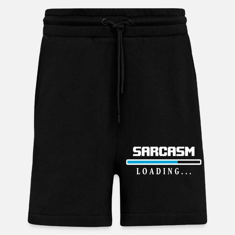 Sarcasme Loading Beam Dire - Short bio décontracté fabriqué en UE - SOLID BLACK