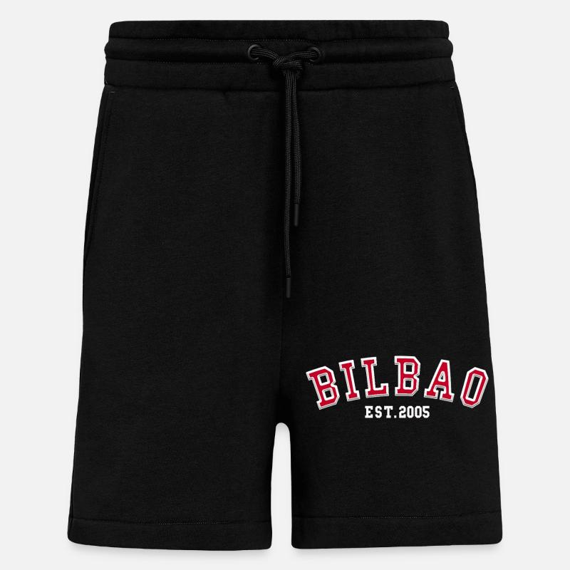 Bilbao Est. 2005 - Short bio décontracté fabriqué en UE - SOLID BLACK