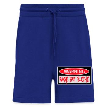 Warning Rage Bait Caution Zone Schild Spaß Warnung - Shorts - made by SPREAD - Iconic Blue - Vorne