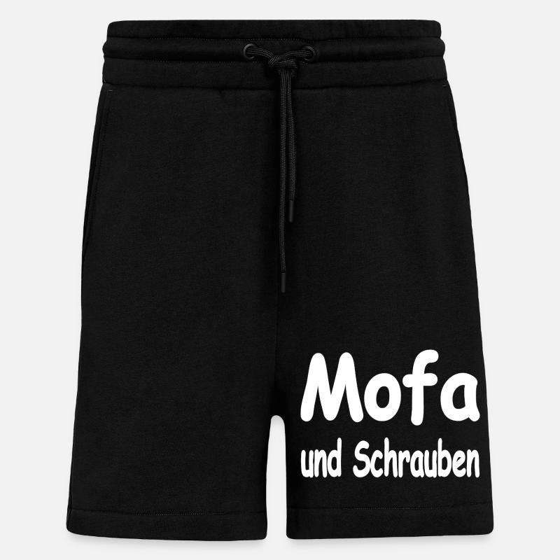 Mobylette - Short bio décontracté fabriqué en UE - SOLID BLACK