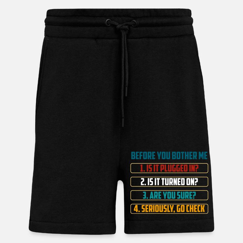 Bevor du mich störst, Technik-Checks - Shorts - made by SPREAD - SOLID BLACK