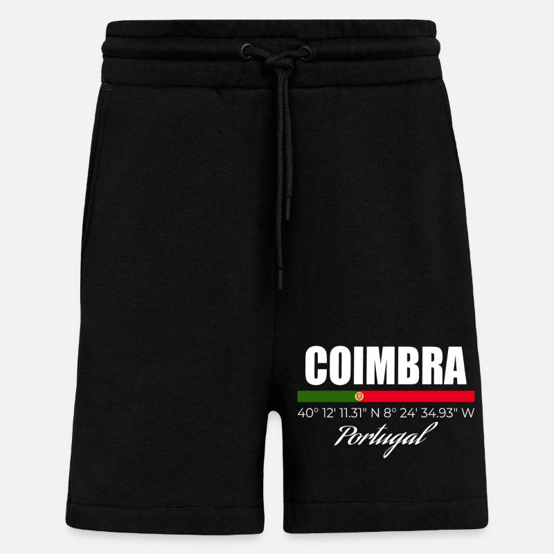 Coimbra - Short bio décontracté fabriqué en UE - SOLID BLACK