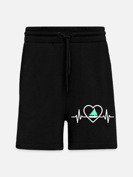 Cœur Voile – Passion Bateau - Shorts - made by SPREAD - SOLID BLACK