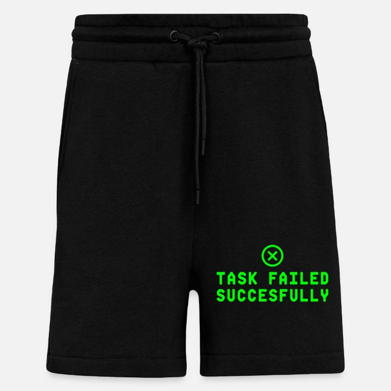 Task Failed Successfully IT Paradoxon - Shorts - made by SPREAD - SOLID BLACK
