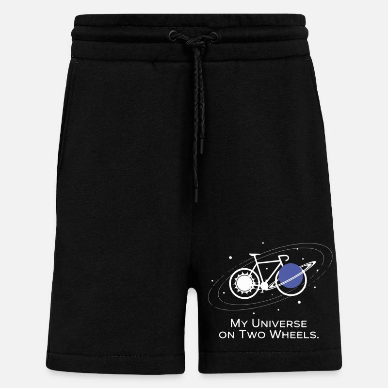 Orbite de Vélo Cosmique - Short bio décontracté fabriqué en UE - SOLID BLACK