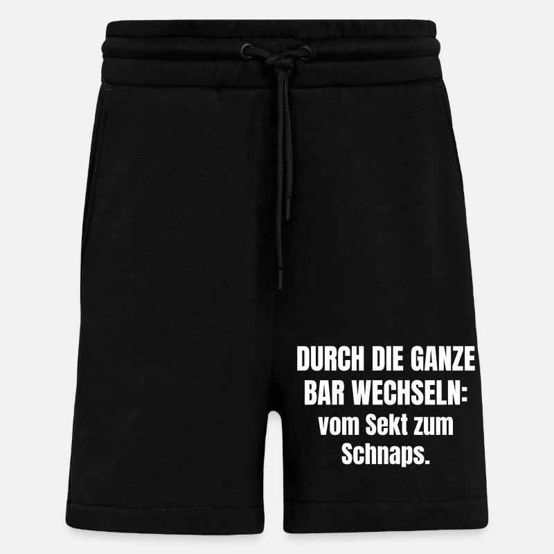 Traverse tout le bar - Short bio décontracté fabriqué en UE - SOLID BLACK