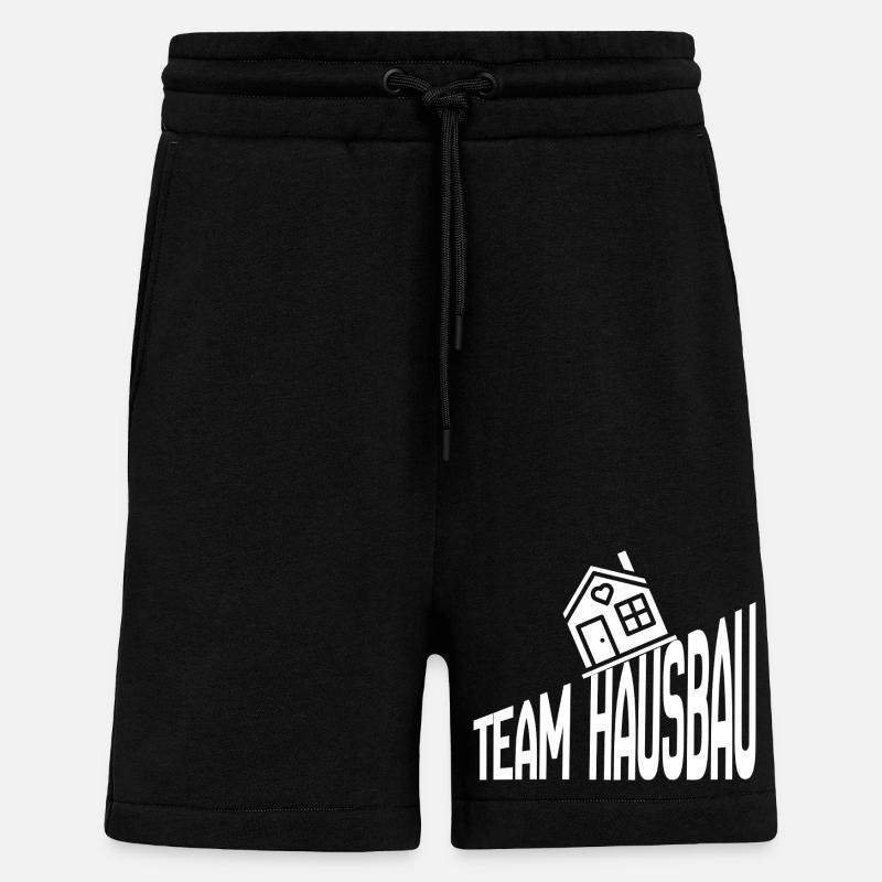 Construction de maisons d’équipe - Short bio décontracté fabriqué en UE - SOLID BLACK