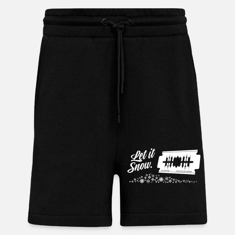 Que neige ! FFM - Short bio décontracté fabriqué en UE - SOLID BLACK