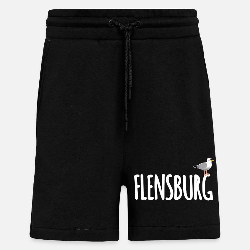 Flensburg Möwe - Shorts - made by SPREAD - SOLID BLACK