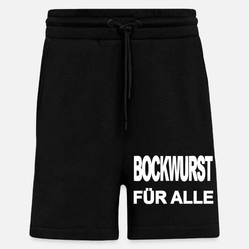 Bockwurst - Short bio décontracté fabriqué en UE - SOLID BLACK