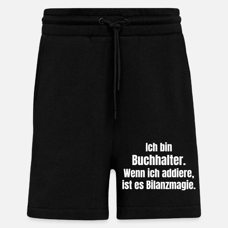 Déclaration du comptable magique du bilan - Short bio décontracté fabriqué en UE - SOLID BLACK