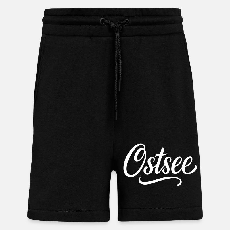 Baltic Sea Calligraphy Contrast - Shorts - made by SPREAD - SOLID BLACK