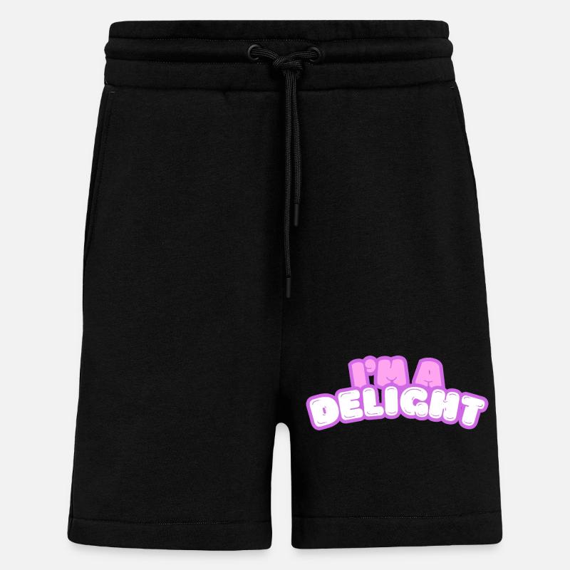 Texte de la bulle de délice - Short bio décontracté fabriqué en UE - SOLID BLACK