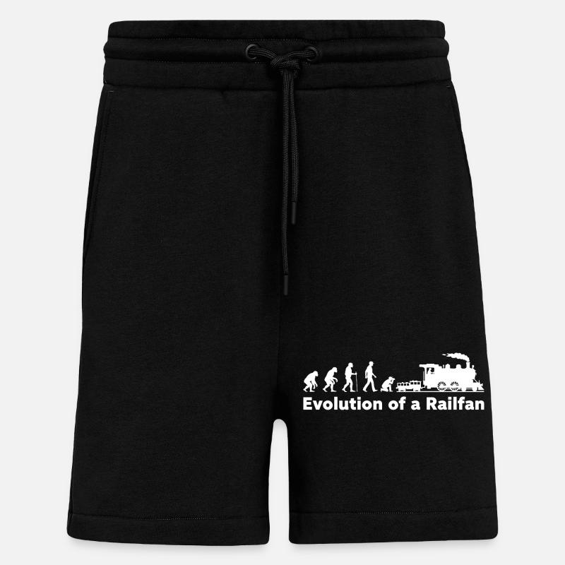 Evolution Railfan Zuglokomotive - Shorts - made by SPREAD - SOLID BLACK