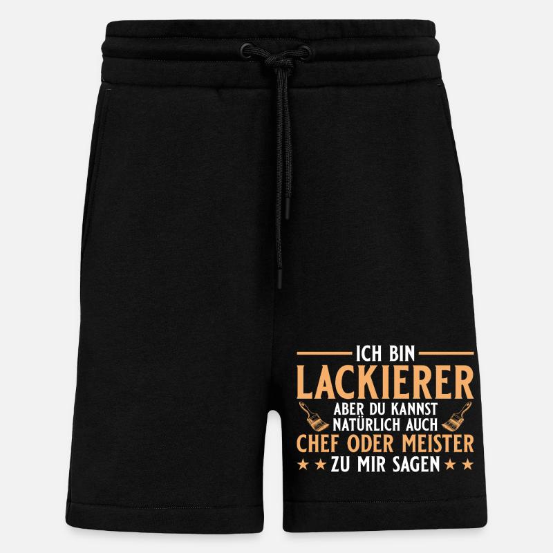 Maler Handwerker Chef oder Meister - Lackierer - Shorts - made by SPREAD - SOLID BLACK