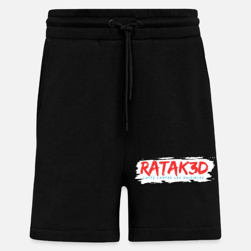 Blanc_3500 - Short bio décontracté fabriqué en UE - SOLID BLACK