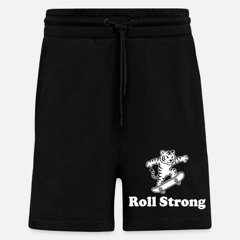 Tiger Skateboard Roll Strong - Short bio décontracté fabriqué en UE - SOLID BLACK