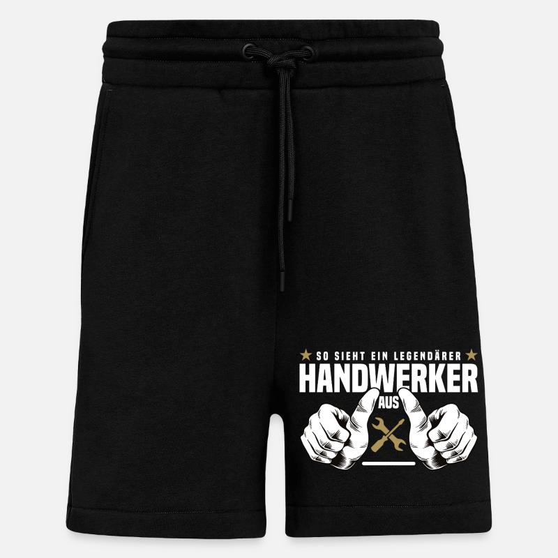 Artisan - Short bio décontracté fabriqué en UE - SOLID BLACK