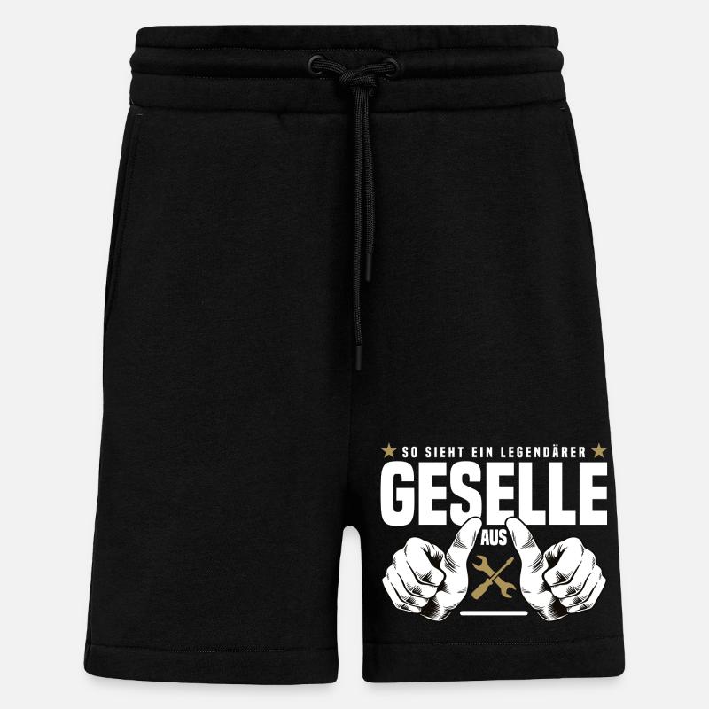 Compagnon - Short bio décontracté fabriqué en UE - SOLID BLACK